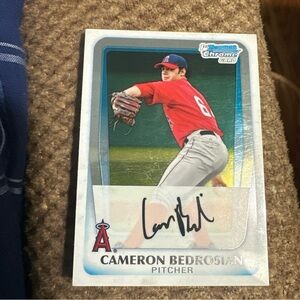 Signed Cameron Bedrosian Baseball Card